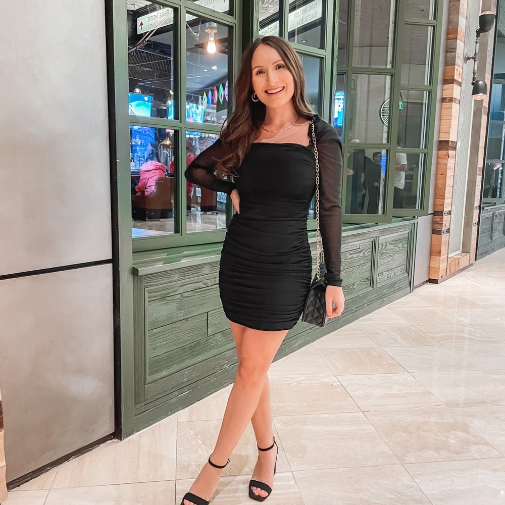 Black mini dress size S